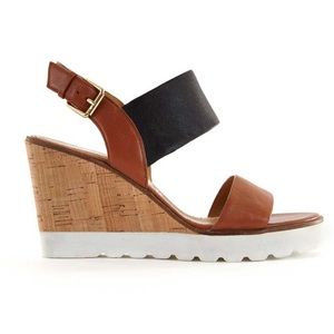 Mint Velvet | Shoes | Mint Velvet Uk Flick Wedge Leather Sandal Foam |  Poshmark